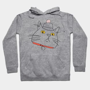 A cute cat in a cute hat! Hoodie